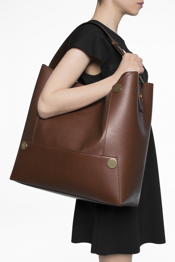 Brown 'Popper' shopper bag Stella McCartney Vitkac GB